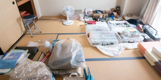 片付け前の室内の様子